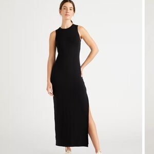 Quince Tencel Jersey Tank Maxi Dress / S / black